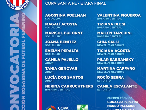 Las 18 elegidas para representar a la Liga Rosarina en esta importante competencia.